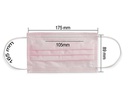 AMD Ritmed® Distech™ Masques de style à plis avec attaches auriculaire (50) Rose