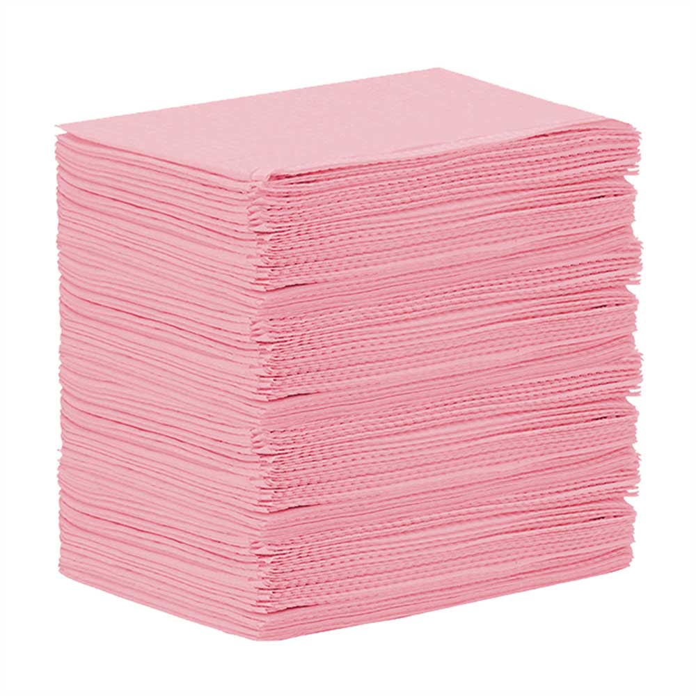 MEDICOM® SafeBasics™ Dry-Back® Bavettes (3 plis) 2 plis de papier & 1 pli de polyéthylène (125) Vieux Rose