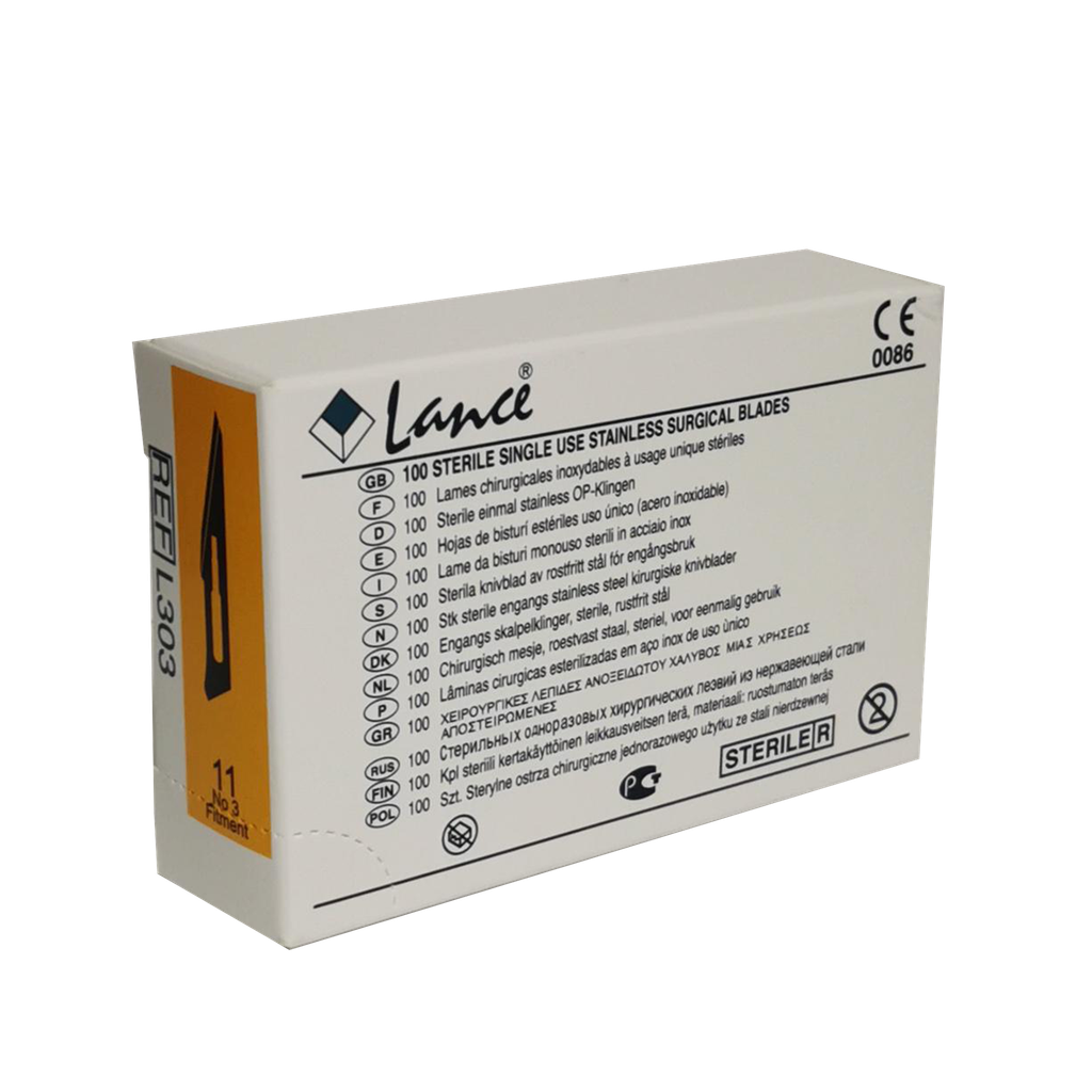 LANCE® Lames en acier inoxydable (100) Nº11