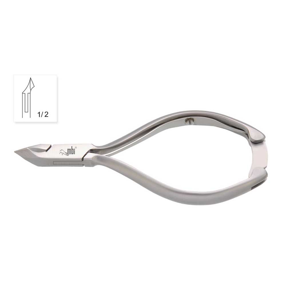 MBI® Nail & cuticle nipper w/ simple spring 4''