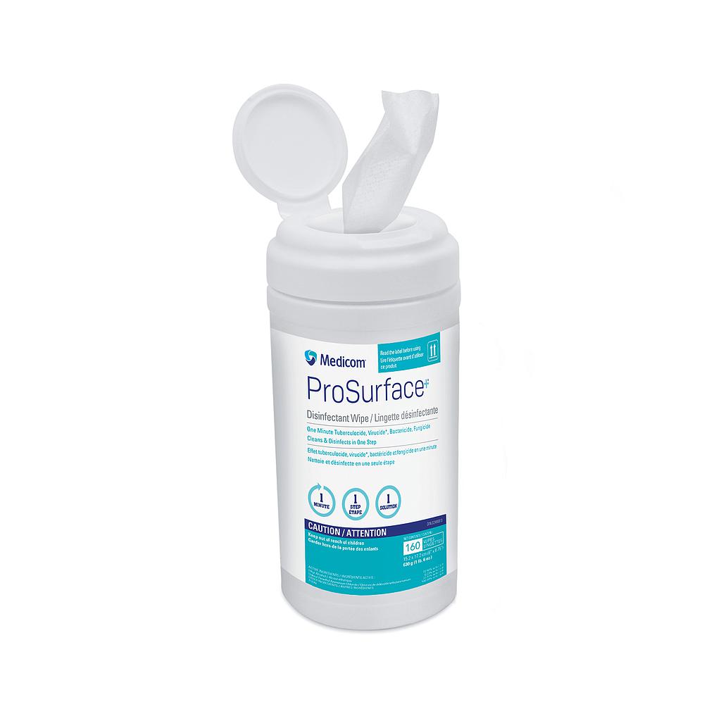 MEDICOM® ProSurface+ Desinfectant Wipes (160) 6"x 6,7"