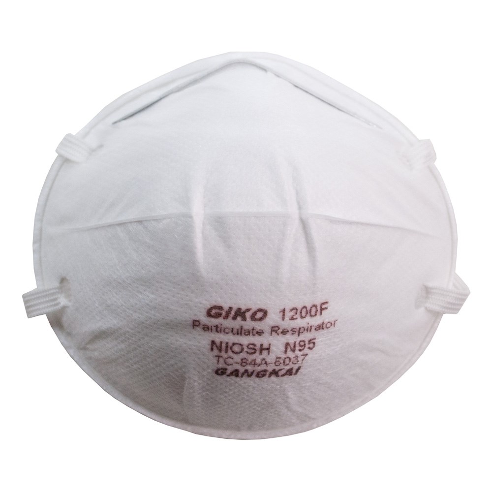 GIKO® 1200F Respirateur contre les particules et masque chirurgical pour soins de santé N95 (5/sac)