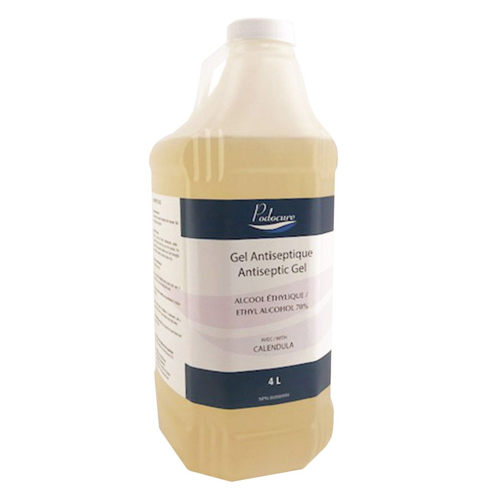 PODOCURE® Gel Antiseptique (70% d'alcool) 4 L