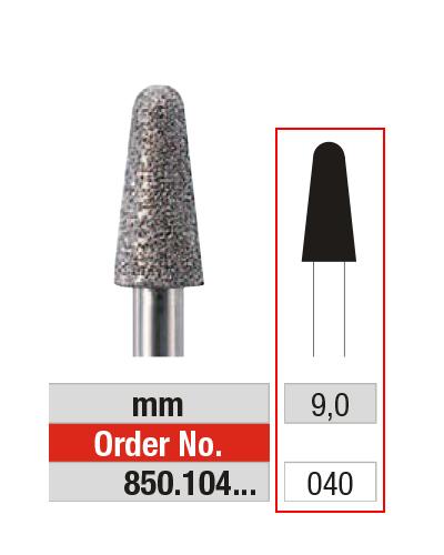 [2E850040] EDENTA® Fraise conique ronde en diamant - grain moyen