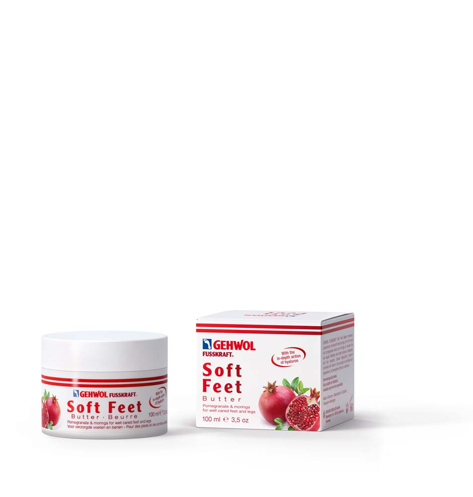 [GE161290601] GEHWOL® FUSSKRAFT® Soft Feet - Beurre pour pieds et jambes - Pomegranate & Moringa 100 ml
