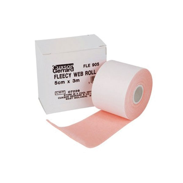 [3FLE905] HAPLA® Fleecy Web - Rouleau de cotton adhésif hypoallergénique (5cm x 3m x 2mm)