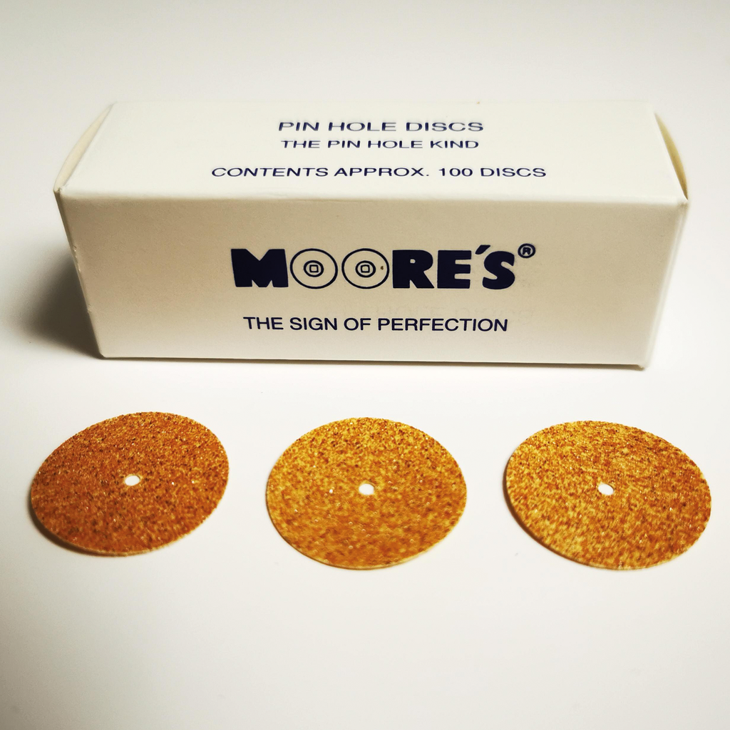 MOORE'S (50) Medium Garnet Disk "Pin Hole" 7/8