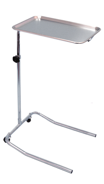ALMEDIC® Adjustable Mayo stand with instrument tray - stainless steel