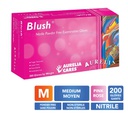 AURELIA® Blush® Powder Free Nitrile Gloves - Medium (200) Pink