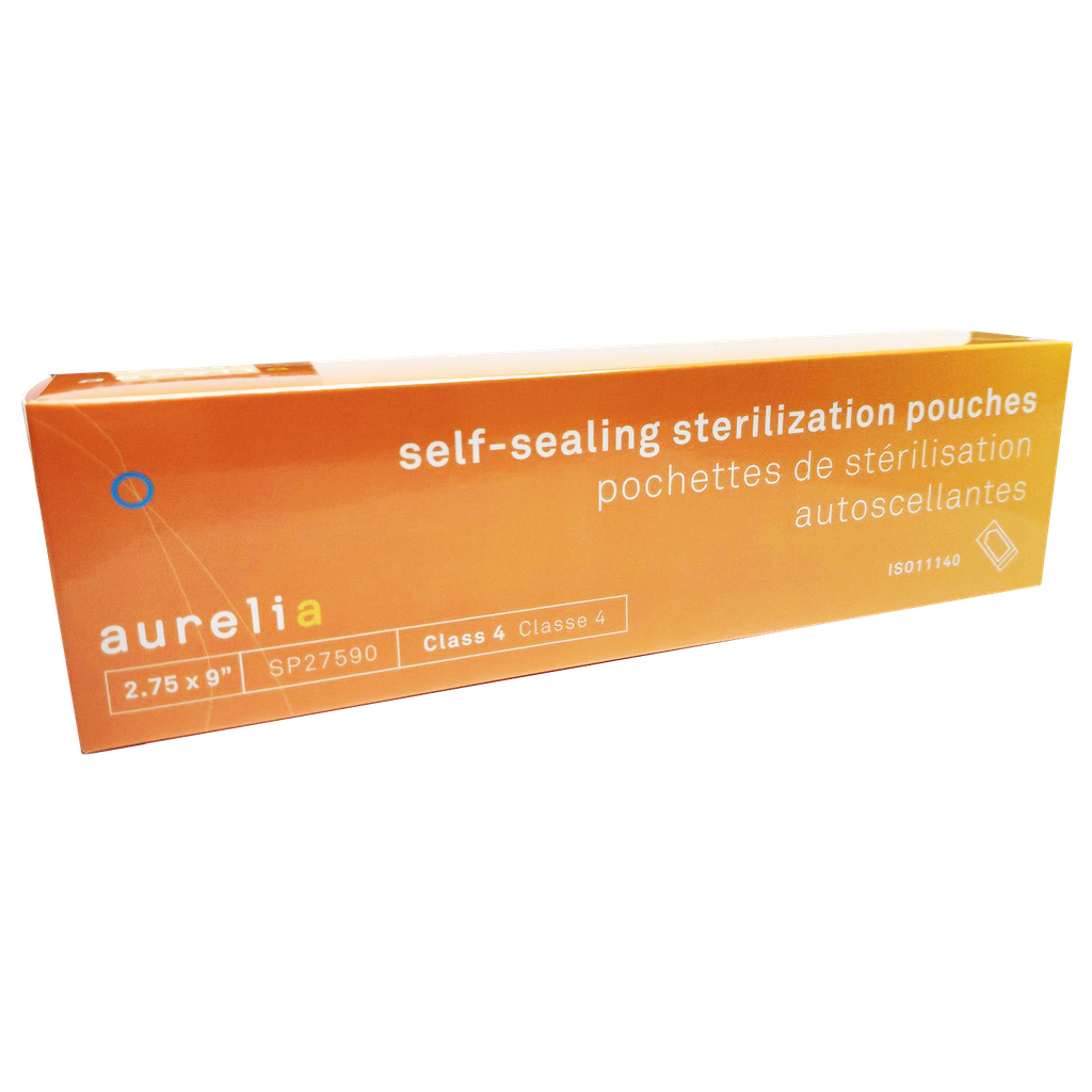AURELIA® Self-Sealing Sterilization Pouches - 2¾'' x 9'' (200) Blue 