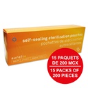 [5SP35900-15] AURELIA® Self-sealing sterilization pouches - 3½'' x 9'' (200) Blue - (Case of 15 pk.)