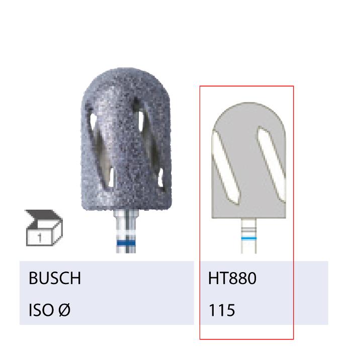 BUSCH® Diamond and Ceramic Bur - Medium grit (Hybrid twister)