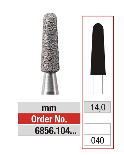 [2E6856040] EDENTA® Fraise conique longue en diamant - gros grain