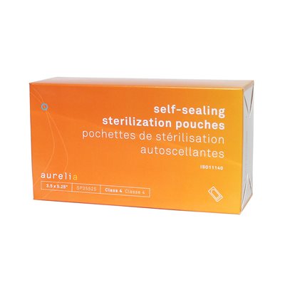 AURELIA® Pochettes de stérilisation autoscellantes - 3½'' x 5¼'' (200) Bleu**