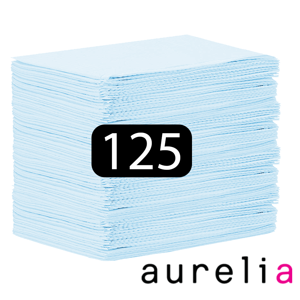 AURELIA® Bibs (3-ply) 2 ply of tissue & 1 ply poly (125) BLUE