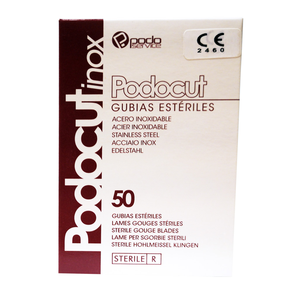 PODOCUT® Lames Gouges Stériles acier inoxydable (50) Nº2