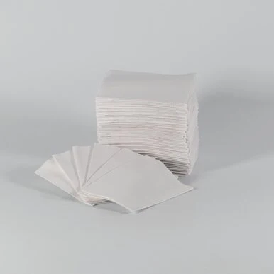 [018-180] Medpro Bavettes (3 plis) 2 plis de papier & 1 pli de polyéthylène (500) BLANC