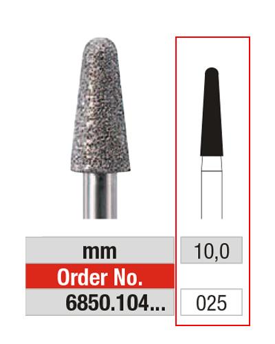 EDENTA® Fraise conique à bout arrondi en diamant - gros grain