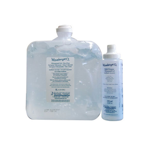[NTPC503X-1] WAVELENGTH® Gel pour Ultrasons tout usage Clair (5 L + Bouteille vide de 250 ml) (1)