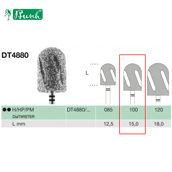 BUSCH® Fraise en diamant - Grain méga gros (DiaTWISTER)