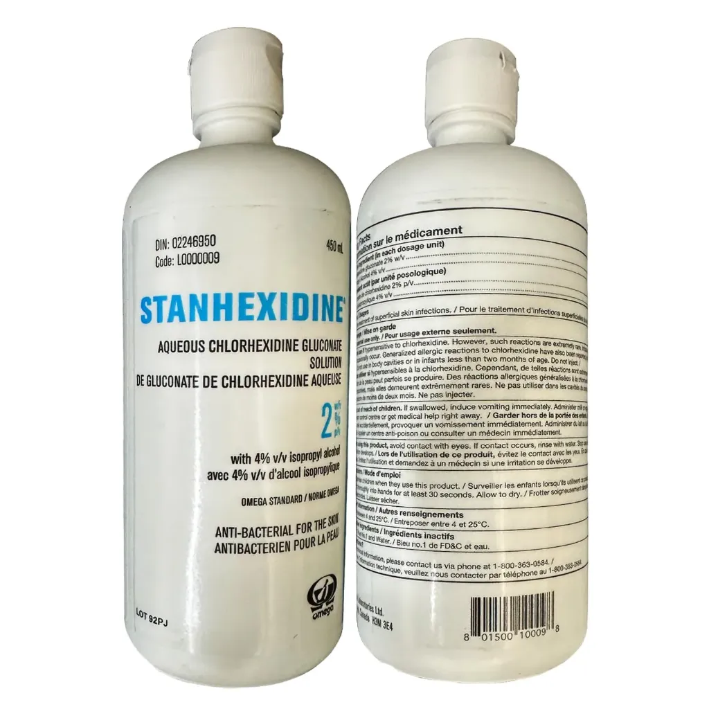 Gluconate de chlorhexidine aqueuse à 2 % 450 ml