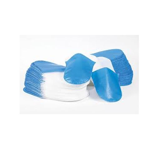 Pantoufles en plastique bleu & blanc (sac de 50 paires)
