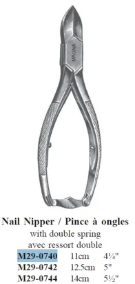 ALMEDIC® Nail nipper with double spring, 14 cm (5½")