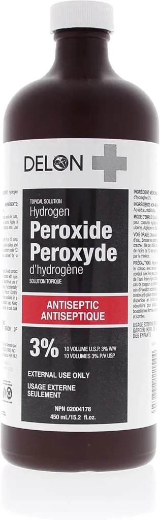 [D210R-1DELONCAN] Delon Perox USP 3% ENG/FRE Round - 473 ml