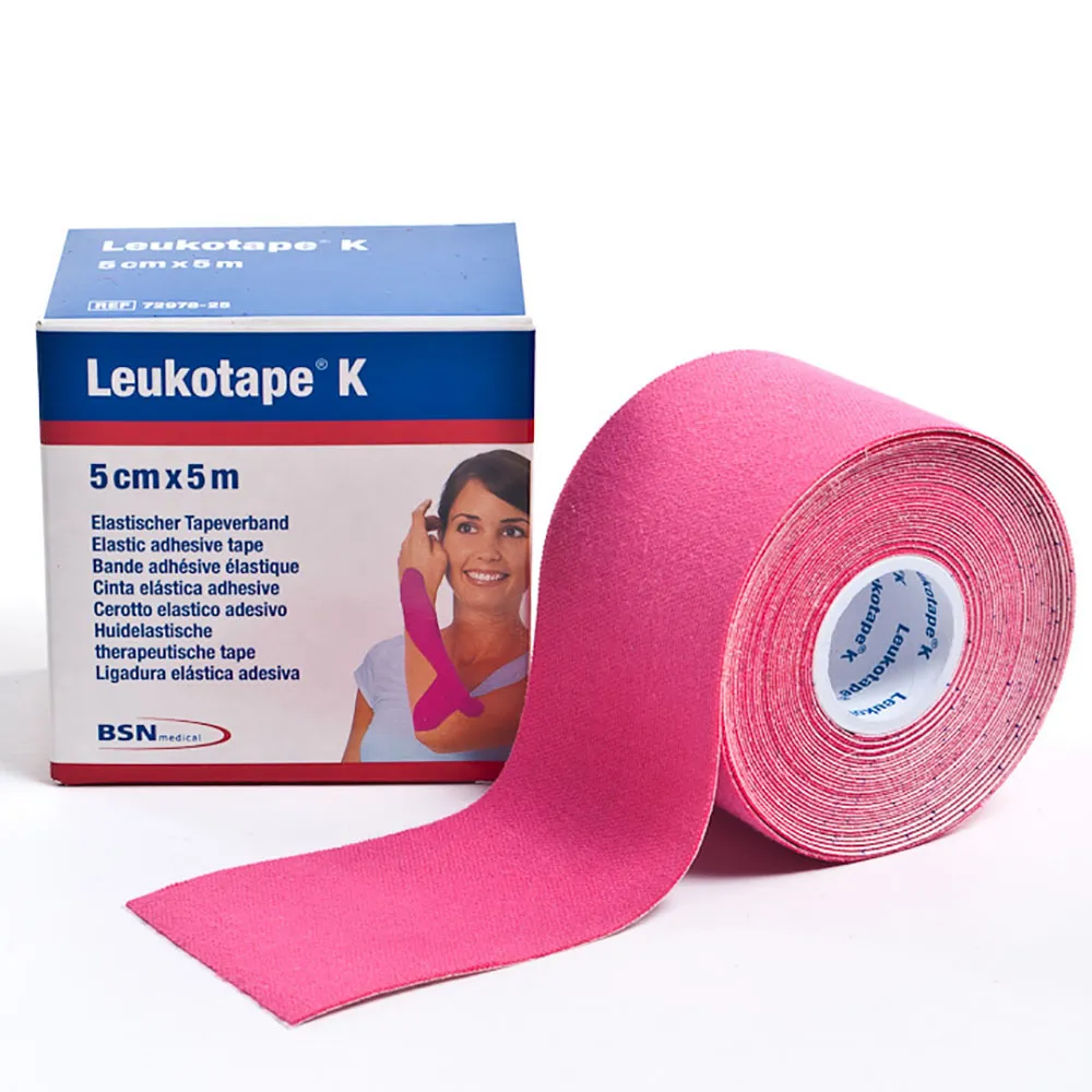 BSN® LEUKOTAPE® K - Bande adhésive élastique (5 cm x 5 m) Rose