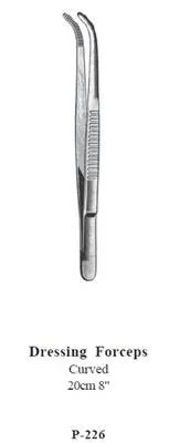 ALMEDIC® Pince à pansement, courbe, 8 pouces