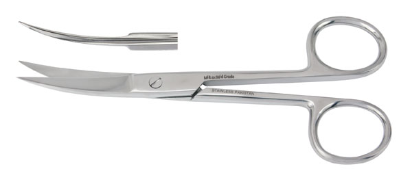 MILTEX®  VANTAGE® Ciseau à lame courbée (4½ pouces) à bouts pointus