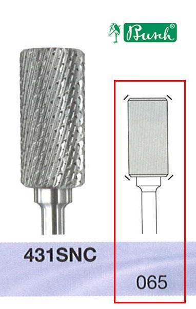 [2431SNC065] °BUSCH® Fraise en carbure de tungstène - Denture croisée moyenne / top sans denture (SNC)