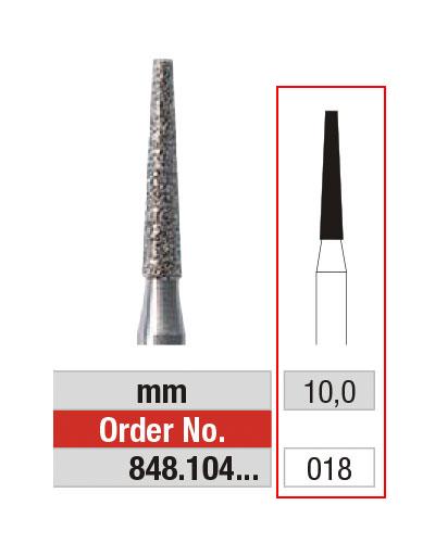 EDENTA® Needle shaped diamond bur w/ flat tip - medium grit
