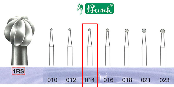 °BUSCH® Fraise en acier inoxydable (sphérique)