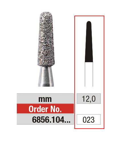 EDENTA® Fraise conique fine à bout rond en diamant - gros grain