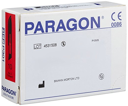 PARAGON Lames stériles en acier inoxydable Nº10 (100 / boîte)
