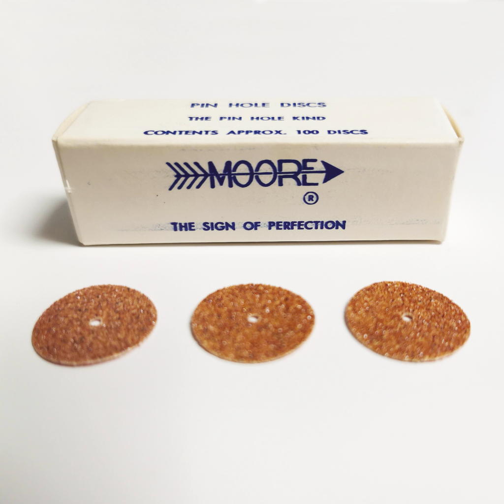 MOORE'S (50) Garnet Disc "Pin Hole" coarse 3/4