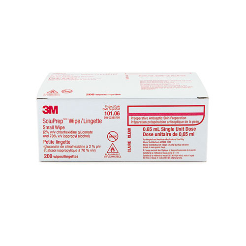 3M® Solu-Prep Pads wipes 2% chlo./70% alc. (200 / emb.ind.)