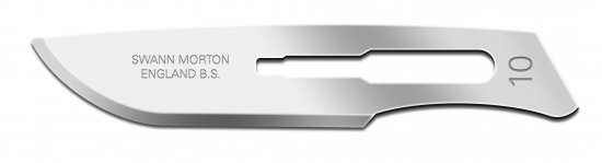 SWANN-MORTON Sterile Carbon Blade No. 10 (100 / pkg)