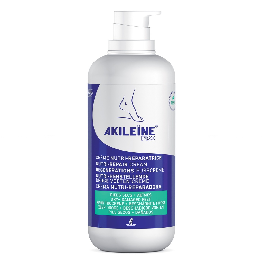 [AK-2339-N] *AKILÉÏNE® Crème Nutri-Réparatrice pieds très secs  (avec pompe) 500 ml
