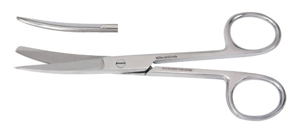 MILTEX VANTAGE® Operating Scissors,6-1/2, Curved, Sharp/Blunt
