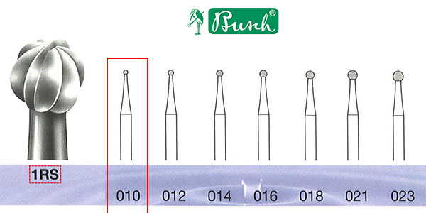 °BUSCH® Fraise en acier inoxydable (sphérique)