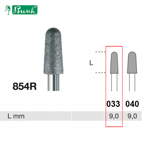 [2854R033] BUSCH® Fraise en diamant - Grain moyen