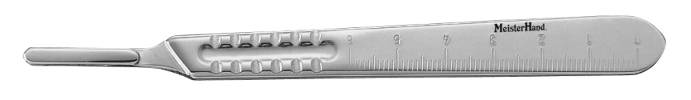 [140MH4-8] MILTEX® MH Manche de bistouri extra fin no.4 en acier inoxydable