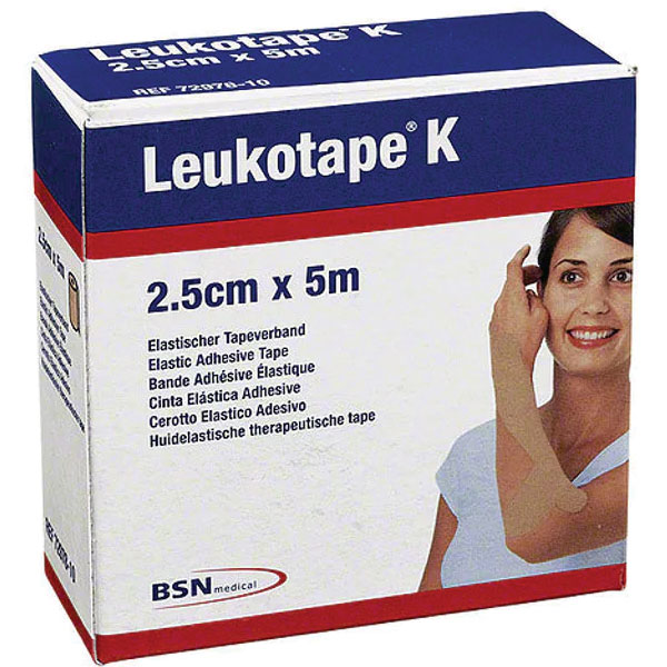 BSN® LEUKOTAPE® K - Bande adhésive élastique (2.5 cm x 5 m) Beige