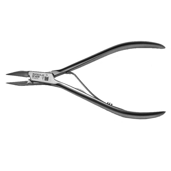 AESCULAP®Fine simple spring nail nipper - Straight end pointed jaw