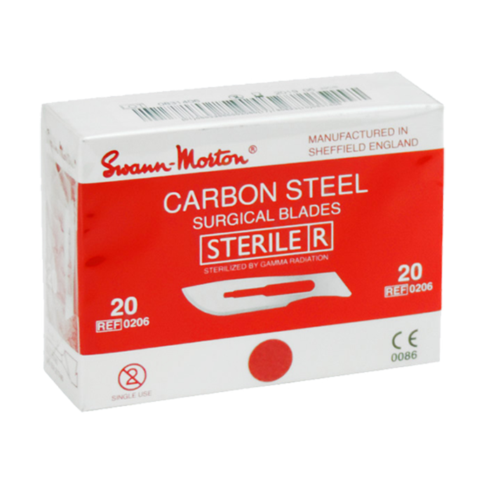 SWANN-MORTON Sterile Carbon Blade No. 20 (100 / pkg)