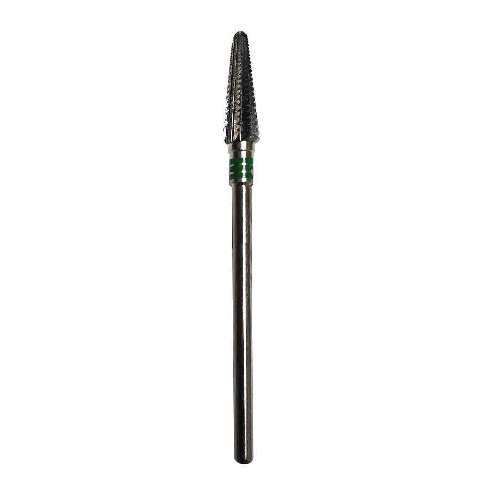 EDENTA® Fraise conique en carbure de tungstène - denture simple avec section transversale (bague verte)