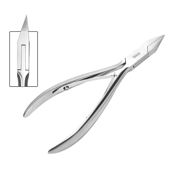 [13051-13CM INOX.] KIEHL® Pince à ongles à double ressort - mors droits fins