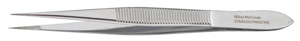 MILTEX® Pince à échardes fine dentelée (3½ pouces) Droite